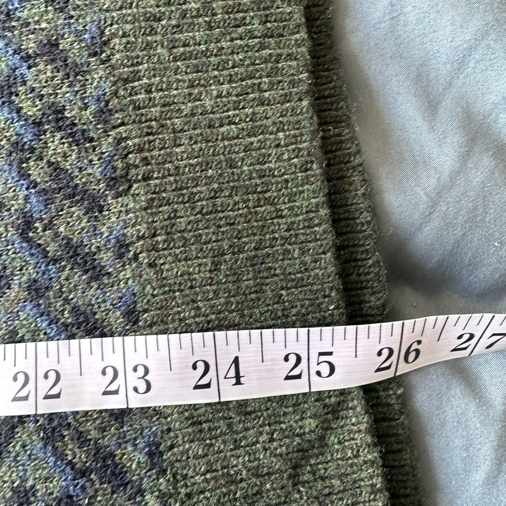 Frank And Oak Green Pattern Wool Blend Crewneck Sweater Size XS EUC - Picture 9 of 9